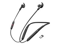 Jabra Evolve 65e UC - Hörlurar med mikrofon - inuti örat - montering bakom nacken - Bluetooth - trådlös - USB - ljudisolerande 6599-629-109