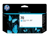 HP 70 - 130 ml - ljus cyan - original - DesignJet - bläckpatron - för DesignJet HD Pro MFP, T120, Z2100, Z3100, Z3100ps, Z3200, Z3200ps, Z5200, Z5400 C9390A