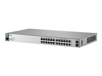 HPE Aruba 2530-24G-2SFP+ - Switch - Administrerad - 24 x 10/100/1000 + 2 x 10 Gigabit SFP+ - skrivbordsmodell, rackmonterbar, väggmonterbar J9856A#ABB