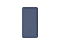 Belkin BoostCharge - Power bank - 10000 mAh - 18 Watt - 3 utdatakontakter (USB-C, 2 x USB) - blå BPB011BTBL