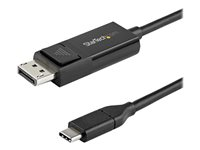 StarTech.com USB C till DisplayPort 1.2-kabel på 2 m för 4K vid 60 Hz - dubbelriktad vändbar videokabeladapter för DP till USB-C eller USB-C till DP - HBR2/HDR - USB Type C/TB3-skärmkabel - DisplayPort-kabel - USB-C (hane) till DisplayPort (hane) - USB 3.1 / Thunderbolt 3 / DisplayPort 1.2 - 2 m - stöd för 4K, aktiv - svart CDP2DP2MBD
