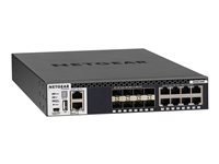 NETGEAR M4300-8X8F - Switch - L3 - Administrerad - 8 x 10/100/1000/10000 + 8 x 10 Gigabit SFP+ - främre till bakre luftflöde - rackmonterbar XSM4316S-100NES