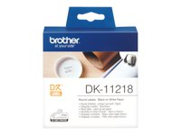 Brother DK-11218 - Svart på vitt - Rulle (2,4 cm) 1000 stk (1 rulle/rullar x 1000 etiketter - för Brother QL-1050, QL-500, QL-550, QL-560, QL-570, QL-580, QL-650, QL-700, QL-720 DK11218