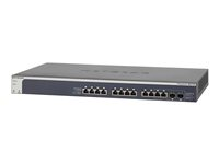NETGEAR XS712T 12-Port 10GBase-T Gigabit Smart Managed Switch - Switch - L2+ - smart - 12 x 10GBase-T + 2 x delad 10 Gigabit SFP+ - skrivbordsmodell, rackmonterbar XS712T-100NES