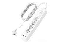 Belkin Connect - Överspänningsskydd - med USB-C- och USB-A-portar - utgångskontakter: 4 - 2 m sladd SRB001VF2M