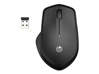 HP 285 Silent - Mus - ergonomisk - optisk - trådlös - 2.4 GHz - trådlös USB-mottagare 6G4E6AA#ABB