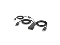 Belkin Secure Modular DP Dual Head Host Cable - Video/USB-kabel - TAA-kompatibel - USB, DisplayPort (hane) - 1.83 m - stöd för 4K, aktiv F1DN2MOD-HC-P06
