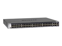 NETGEAR M4300-52G - Switch - L3 - Administrerad - 2 x 10/100/1000/10000 + 2 x 10 Gigabit SFP+ + 48 x 10/100/1000 - främre till bakre luftflöde - rackmonterbar GSM4352S-100NES
