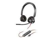 HP Poly Blackwire 3320 - Blackwire 3300 series - headset - på örat - kabelansluten - USB-C - svart 76J18AA