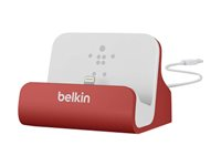 Belkin MIXIT ChargeSync Dock - Dockningsstation för mobiltelefon, digitalspelare - röd F8J045BTRED
