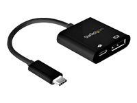 StarTech.com USB-C till DisplayPort-adapter med strömförsörjning - 8K 30 Hz - USB-/DisplayPort-adapter - USB-C (hane) till DisplayPort, USB-C (hona) - Thunderbolt 3/DisplayPort 1.4 - stöd för 8K, aktiv - svart CDP2DP14UCPB
