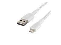 Belkin BoostCharge - Lightning-kabel - Lightning hane till USB hane - 1 m - vit CAA002BT1MWH