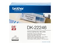 Brother DK-22246 - Papper - svart på vitt - Rulle (10,3 cm x 30,48 m) 1 rulle (rullar) löpande etiketter - för P/N: US#QL-1060N DK22246