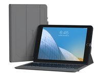 ZAGG Rugged Messenger - Tangentbord och foliefodral - bakgrundsbelyst - Bluetooth - Nordisk - svart tangentbord, svart fodral - för Apple 10.2-inch iPad (7:e generation, 8:e generation, 9:e generation) 103104689
