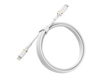 OtterBox Standard - Lightning-kabel - USB-C hane till Lightning hane - 2 m - molndammig vit - Strömförsörjningsstöd 78-52646
