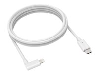 Compulocks 6FT USB-C Male to 90 Degree Lightning Charging Cable Right Angle - Lightning-kabel - USB-C hane rak till Lightning hane högervinklad - 1.83 m - vit - för Compulocks iPad 10, Space 360, Space AV Capsule iPad 10, Space Swing Arm iPad 10 6FTC90DLT01