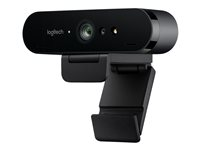 Logitech BRIO STREAM - Livestreamingkamera - färg - 4096 x 2160 - 1080p, 4K - ljud - USB 960-001194