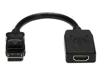 StarTech.com DisplayPort till HDMI-videoadapter - Videokort - DisplayPort hane till HDMI hona - 24 cm - svart - för P/N: MST14DP123DP, MSTCDP123DP, SV231QDPU34K, TB3DK2DPPDUE, TB3DKDPMAW, TB3DKDPMAWUE DP2HDMI