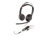 HP Poly Blackwire C5220 - Blackwire 5200 series - headset - på örat - kabelansluten - USB-C, 3,5 mm kontakt - svart - Certifierad för Microsoft-teams, Certifierad för Skype for Buisness, Cisco Jabber-certifierad, Avaya-certifierad 805H3A6