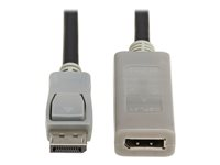 Eaton Tripp Lite Series DisplayPort Extension Cable with Active Repeater and Latching Connector (M/F), 4K 60 Hz, HDR, 4:4:4, HDCP 2.2, 15 ft. (4.6 m), TAA - DisplayPort-förlängningskabel - TAA-kompatibel - DisplayPort (hane) till DisplayPort (hona) - DisplayPort 1.2 - 4.6 m - passiv, 4K60Hz (3840 x 2160) stöd, aktiv förstärkare - svart P579-015-4K6
