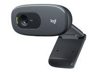 Logitech C270 HD Webcam - Webbkamera - färg - 1280 x 720 - 720p - ljud - USB 2.0 - universitet 960-001381