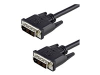 StarTech.com 2 m DVI-D Single Link-kabel - M/M - DVI-kabel - enkel länk - DVI-D (hane) till DVI-D (hane) - 2 m - formpressad, tumskruvar - svart DVIDSMM2M