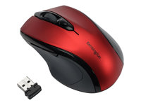 Kensington Pro Fit Mid-Size - Mus - högerhänt - optisk - trådlös - 2.4 GHz - trådlös USB-mottagare - Rubinröd K72422WW