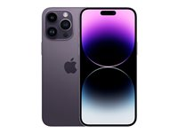 Apple iPhone 14 Pro Max - 5G smartphone - dual-SIM / Internminne 128 GB - OLED-skärm - 6.7" - 2796 x 1290 pixels (120 Hz) - 3 st. bakre kameror 48 MP, 12 MP, 12 MP - front camera 12 MP - mörklila MQ9T3QN/A