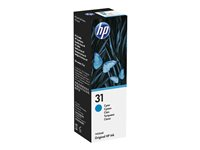 HP 31 - 70 ml - cyan - original - påfyllnadsbläck - för Smart Tank 5105, 67X, 70XX, 73XX, 750, 76XX; Smart Tank Plus 55X, 570, 655 1VU26AE