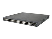 HPE 3600-48-PoE+ v2 EI - Switch - Administrerad - 48 x 10/100 (PoE+) + 4 x Gigabit SFP + 2 x delad 10/100/1000 - rackmonterbar - PoE+ (320 W) JG302B#ABB